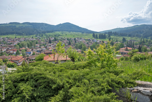 Street and old houses at historical town of Koprivshtitsa, Bulgaria