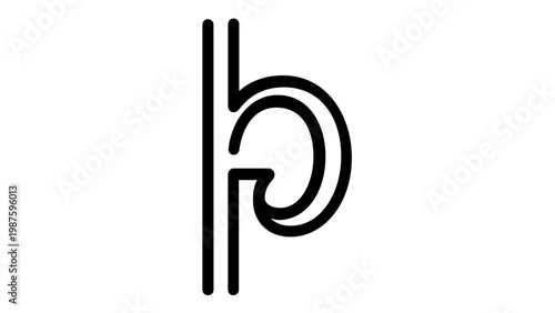Musical decrescendo symbol line icon vector illustration, minimalist black and white flat design for music theory, notation software, educational materials, and creative graphic projects.
