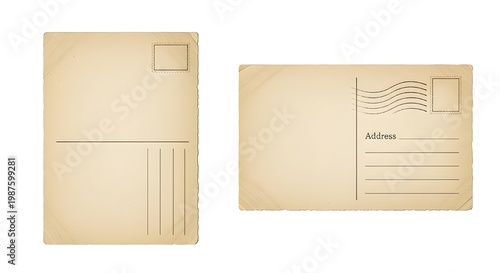 Blank kraft paper envelope with flap isolated on white background