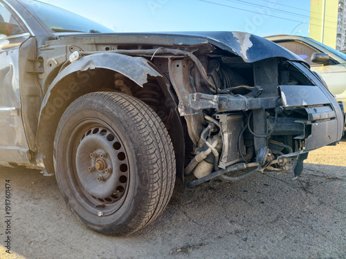 Obraz na płótnie Car after a serious accident