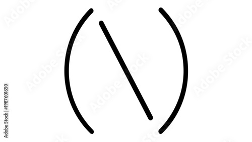 Minimalist Mathematical Null Set Symbol Vector Icon, Flat Line Illustration of Empty Set Sign, Scalable AI-Generated Graphic for Educational and Scientific Projects, Clean Design Element