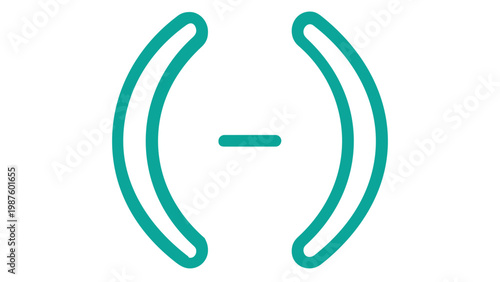 Teal Angle Mathematical Symbol Vector Icon Illustration, Minimalist Flat Design for Geometry, Trigonometry, and Science Education, Scalable Graphic Element for Digital and Print Design Projects