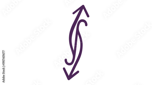 Minimalist integral symbol vector icon illustration. Flat design of a calculus mathematical sign for education, science, and engineering. Scalable AI-generated graphic for web and print media.