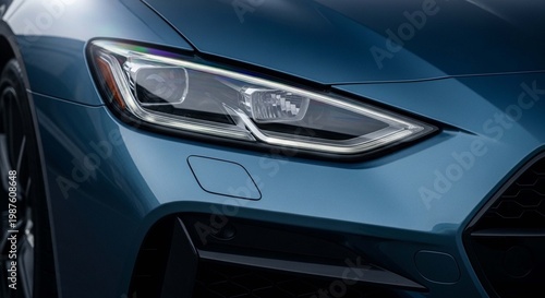 New sport car close up photo