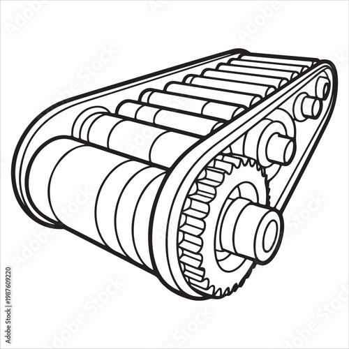 A mechanical chain and sprocket assembly