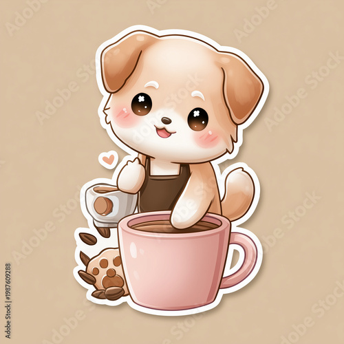 cup of coffee with a cat