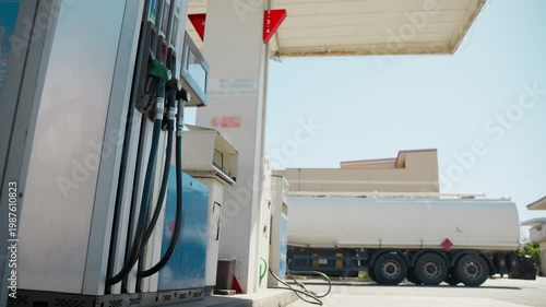 Refueling for cars at Gas Station