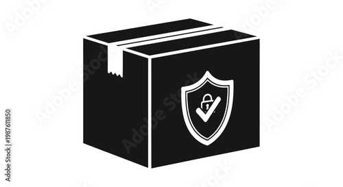 Black package with shield logo.
