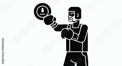 Simple vector file icon with text on a plain white background illustration