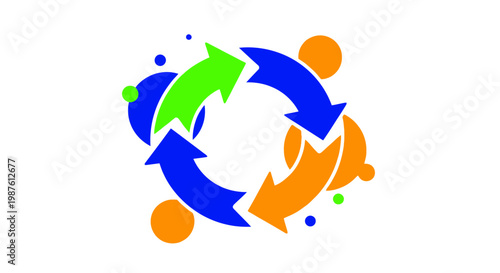 Arrows in Circular Motion Graphic Design.