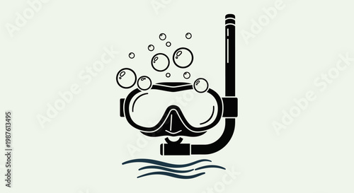 Snorkeling mask and breathing tube.