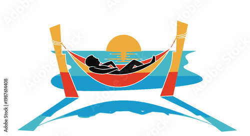 Person Relaxing in a Hammock.