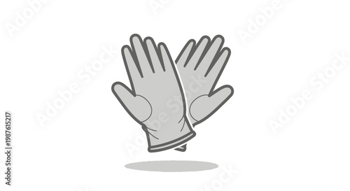 Pair of medical or protective gloves isolated on white background