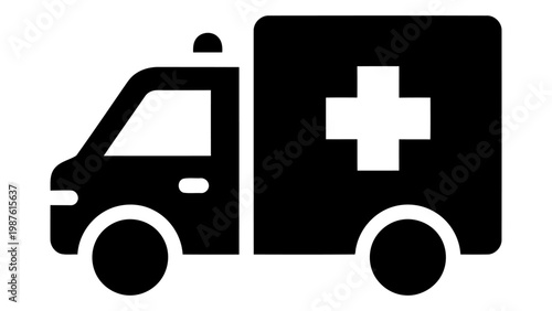 Ambulance icon vector illustration isolated on white background