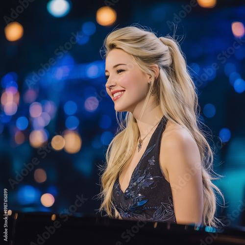beautiful woman in the concert