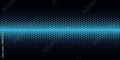 Abstract background with modern and futuristic red hexagonal pattern. Future technology design with glowing hexagonal mesh pattern. Black steel metal mesh background. VOL. 2