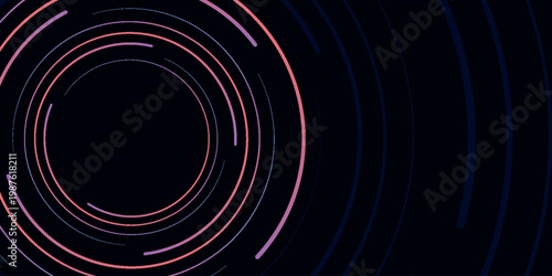 Dark purple abstract background with minimalist and modern halftone circle line decoration. Background concept with empty space for text. Trendy design with creative line style. EPS. 2