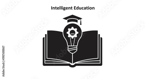 Education Icon With Light Bulb.