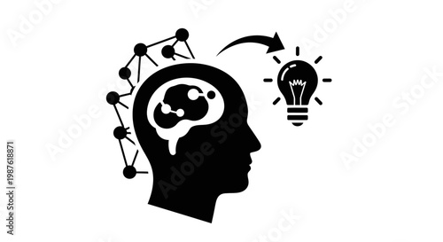Innovation Idea Brain Light Bulb Moment.