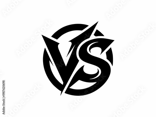 Versus VS logo design symbol for competition and battle challenge on white background