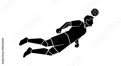 Man Kicking Soccer Ball in Air.