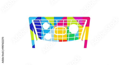 Colorful Foosball Table Game Console.