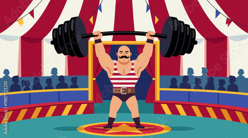 Strongman Lifting Heavy Weights Overhead Freely.