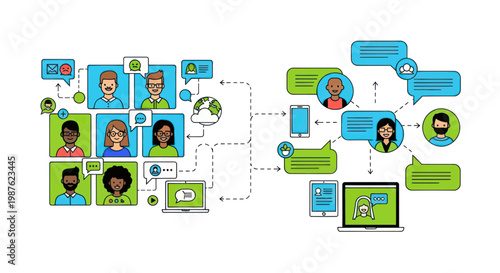 Global Communication Network: Diverse People Connecting Online via Social Media