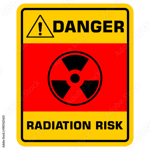 Danger, Radiation Risk, sign vector