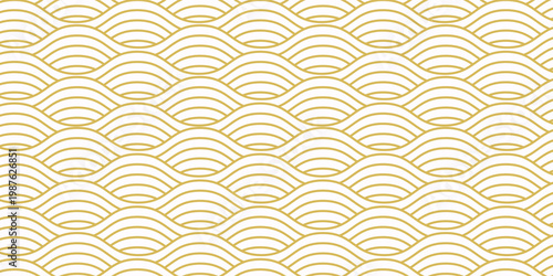 Yellow instant noodle, pasta and spaghetti texture with geometric wavy lines. Ramen, pasta vector pattern. Background abstract food illustration