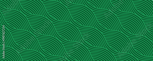 farm green banner, organic abstract background with fields. wavy green lines, natural organic products. ecology background. striped farmer green Pattern