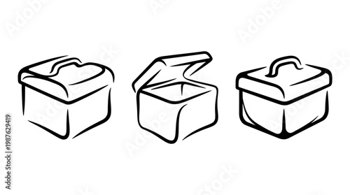 Minimalist Coolers Line Art Set