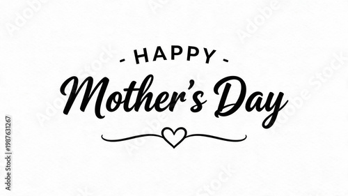 Happy Mother's Day Typography Design