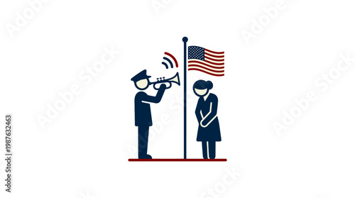 Memorial Day Ceremony Icon