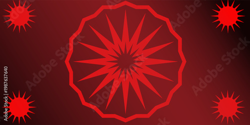 illustration vector graphic of red mandala clone pattern geometric shape icon concept design