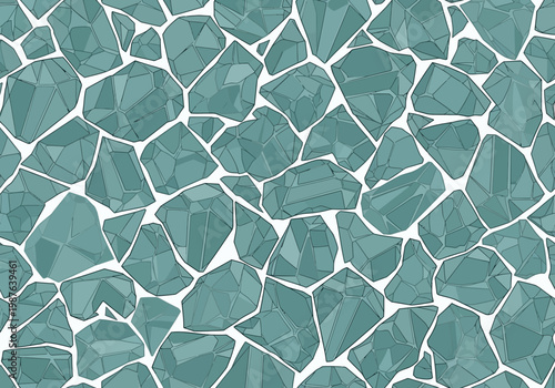 Geometric Pattern Vector - Teal and White Abstract Stone Texture Design