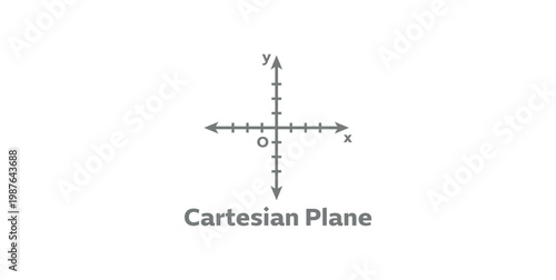 Simple Cartesian Plane Logo in Math.
