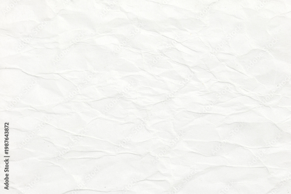 Naklejka premium Clean white crumpled paper background for creative projects