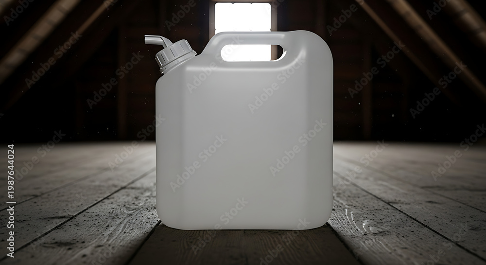 custom made wallpaper toronto digitalPlastic jerrycan container for liquid storage standing in attic