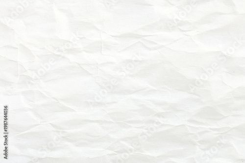 High Quality White Crumpled Paper Background with Soft Shadows and Texture