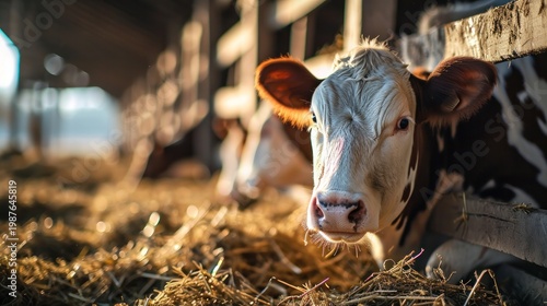 background of dairy cow farm, Advertisement, Print media, Illustration, Banner, for website, copy space, for word, template, presentation