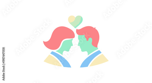 Illustration of a loving couple.