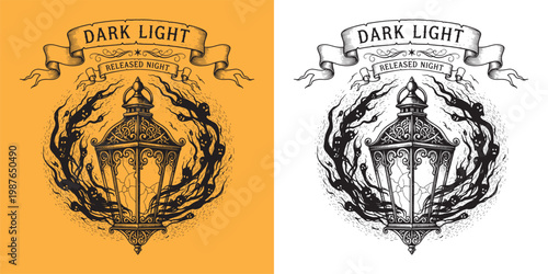 Dark Light Released Night Haunted Lantern with Ghostly Shadows