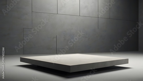 Minimal square podium for product presentation