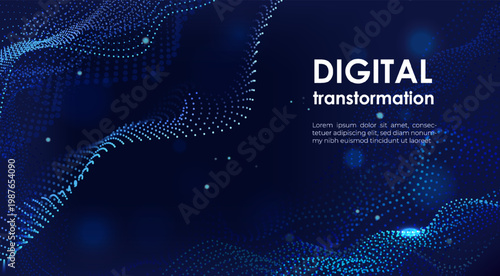 Digital waves background. Vector illustration