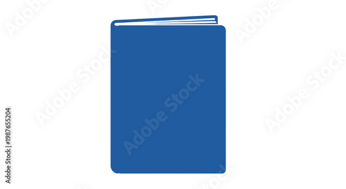 Minimalist Blue Book Icon Vector Illustration