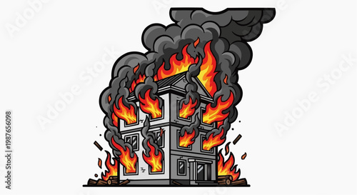 Industrial Fire Explosion Disaster Emergency Crisis Concept