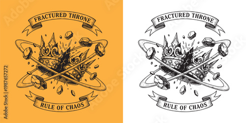 Fractured Throne Rule of Chaos Broken Crown Illustration