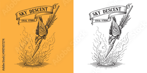 Sky Descent Final Strike Phoenix Spear Illustration
