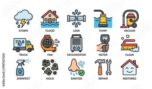 Climate control and restoration: managing storms, floods, and mold